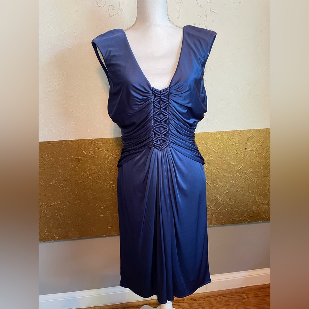 bcbgmaxazria blue dress/size large